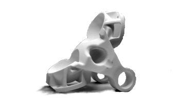 Motorenbauteil aus PA12 SLS Lasersintering 3D Druck