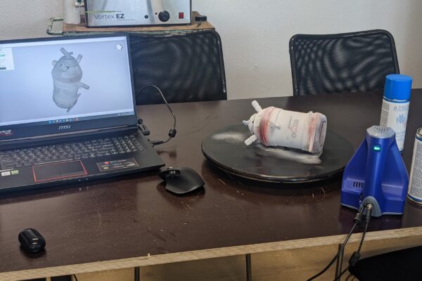 3D-Scan Medizintechnik - eingesprayter ECMO und CAD Software